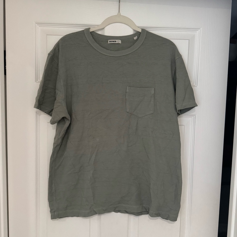 Buck Mason Light Sage Pocket Tee - L